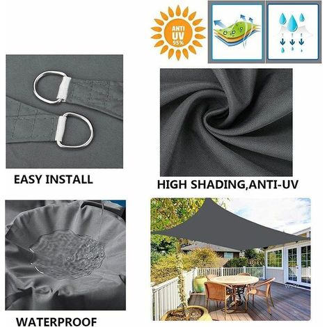Rete parasole rettangolare impermeabile per giardino e cortile, protezione dalle foglie cadute, parasole da esterno con protezione UV, 2-3 metri (rosa) (1/4)