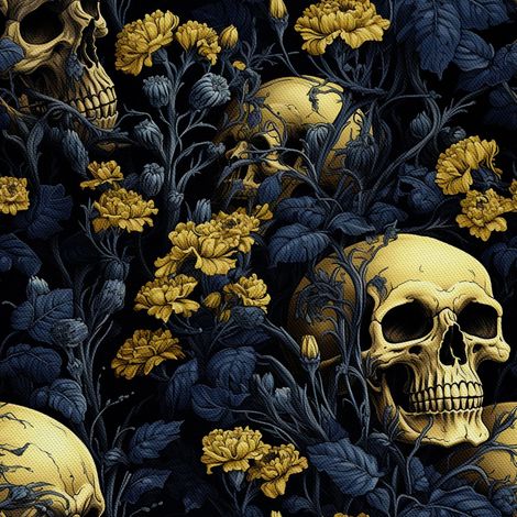 Tela decorativa para exteriores Oxford - Motivo de calavera I DX4332 (1/5)