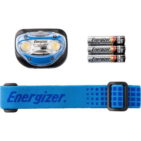 Energizer – Lampe frontale LED 100 lumens – 2 LED blanches – Résistante à l'eau IPX4 – Durée d'éclairage jusqu'à 50 h – Poids 150 g (1/6)