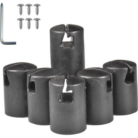 Bouchons de Tube de Trampoline – Embouts épais et durables pour poteaux de Trampoline , Protection de Remplacement pour système d'anneaux supérieurs en tôle d'acier Plate, Noir (1/5)