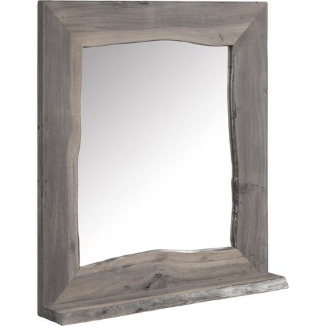 Badspiegel Akazie 70x12x78 grau lackiert PURE ACACIA 603 (1/3)