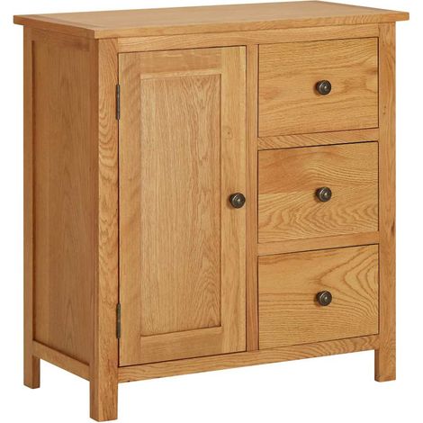 vidaXL Placard 70x35x75 cm Bois de chêne massif (1/5)