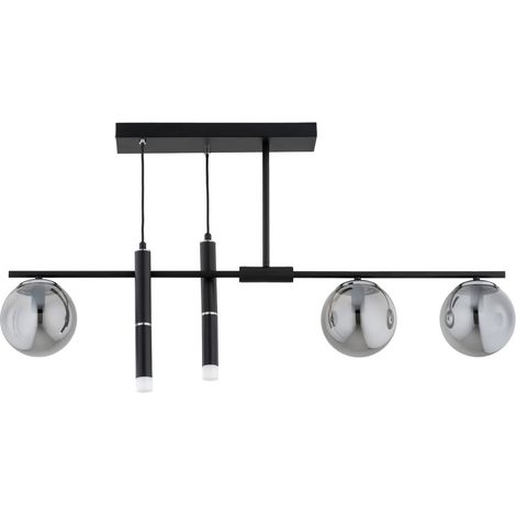 Suspension moderne noire boules/tubes 5x E14/G9 FILIS (1/2)