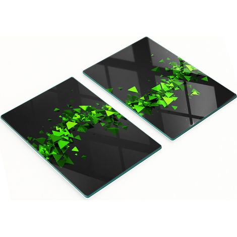Tablas de cortar decorativas de vidrio templado con diseño geométrico ondulado, 2x40x52 cm. (1/5)