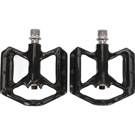 Fahrradpedale aus Carbonfaser, 3-fach gelagert, rutschfest, leicht, flach, für Rennräder und Mountainbikes (1/5)