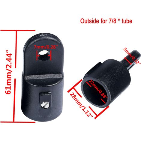 Bouchon coulissant en nylon noir, accessoires pour auvent marin 3/4 po/1 po, accessoires de quincaillerie marine et nautique - 7/8 po - quincaillerie (1/4)