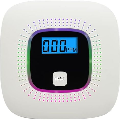 APEX Détecteur de monoxyde de carbone avec alarme, affichage numérique, fonctionnement sur piles remplaçables, bouton de test (1/5)