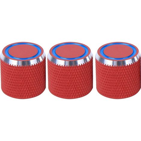 Bouton de commande de guitare électrique, accessoires d'instruments de musique de basse en métal rouge 6mm pour les joueurs de guitare (1/5)