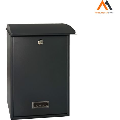 CASSETTA POSTALE 'LILLA' cm 27 x 12 x h 40,5 - grigio acciai