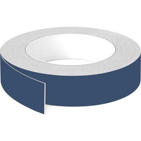 1x Bande de chant ABS sans colle 43 mm x 5 m épaisseur 0,8 mm facile à appliquer bricolage étagère meuble panneau plan de travail bois stratifié, Bleu cosmique mat (1/2)