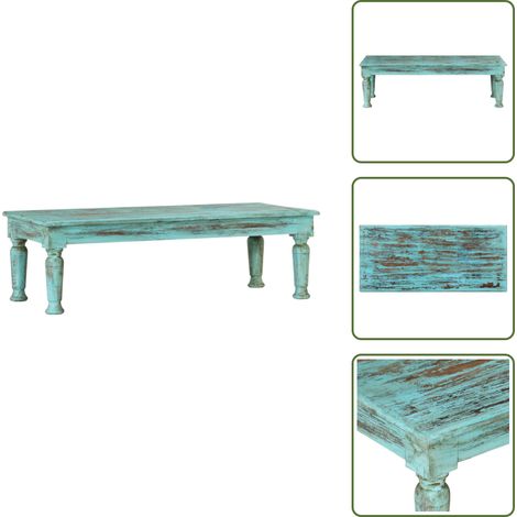 Table basse 110x50x34 cm Bois de récupération massif - Table Basse Vintage - Table Basse Design - Table Basse Industrielle - Meuble En Bois Recyclé - Table D'appoint Rustique (1/5)