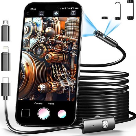Irovami Endoscope 1920P – semi-rigide, auto, iOS/Android (1/4)