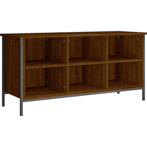 Zapatero madera contrachapada roble marrón 100x35x50 cm vidaXL
