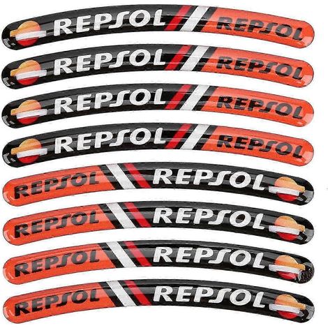 Lot de 8 autocollants réfléchissants imperméables pour jantes de voiture de course Kawasaki (type 3). (1/5)