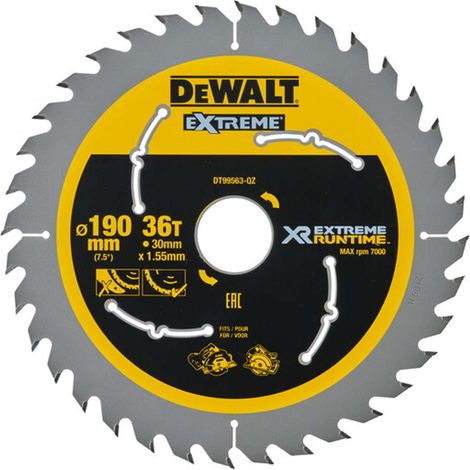 DeWALT Accesorios - Hoja de sierra para madera 190x30 mm, 36 dientes DT99563