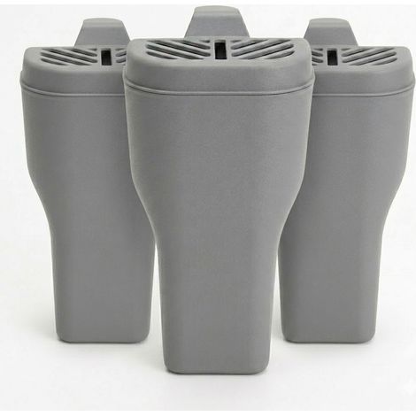 Set 3 Evaporatori per Termosifoni Plastica Grigio Moderno con Gancio Umidificatore d'Ambiente Verticale Vaschetta Acqua Salvaspazio per Caloriferi Casa e Ufficio Altezza 20.5 cm ARIA SANA (1/5)