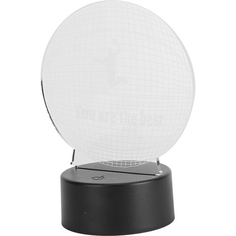 Veilleuse LED 3D en forme de ballon de basket avec fonction tactile, idéale pour les chambres d'enfants et d'adolescents, fonctionnant sur USB ou piles. (1/5)