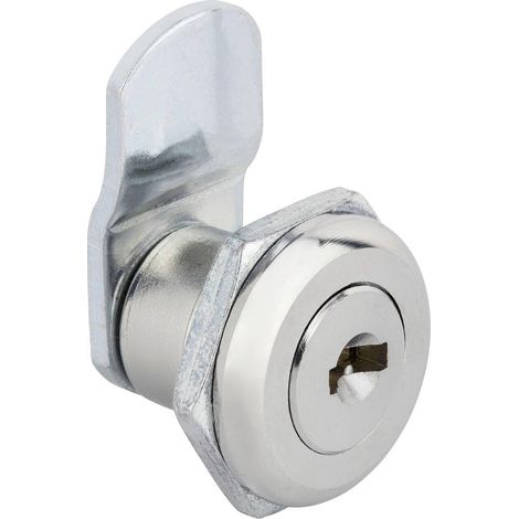 Cylindre de Rechange de Serrure pour Boîtes aux Lettres, pour épaisseur de 1 à 2 mm, 1 Pièce, Chromé, ZBK 70.SB