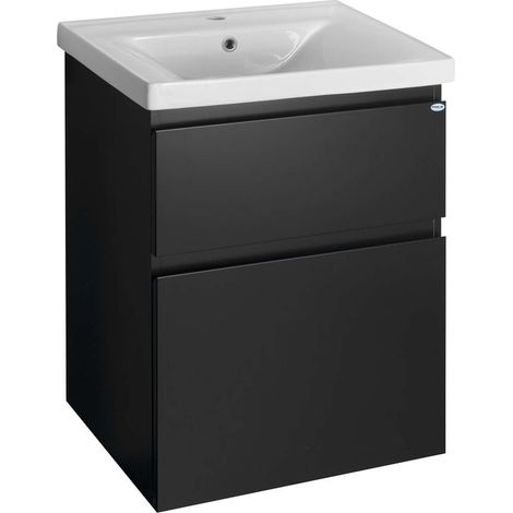 Aqualine Altair - Waschtischunterschrank 57x73x45 cm, schwarz matt AI660