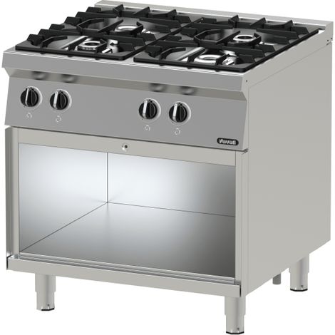 Fourneau Gaz 4 Feux Armoire Ouverte - 22 kW - Série 750 - Nayati