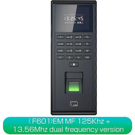 Clavier biométrique à empreintes digitales TCP/IP adapté aux systèmes de contrôle d'accès intérieurs d'une capacité allant jusqu'à 1 000 utilisateurs, compatible avec les bandes de fréquences 125 kHz (1/5)