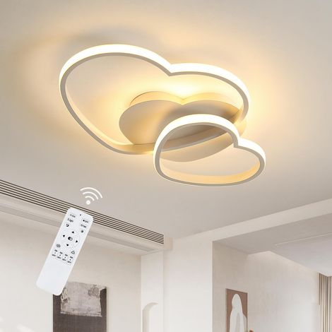 Plafonnier LED Dimmable 64W, Forme de Cœur, Blanc, 3000K-6500K (1/5)