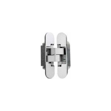 Charnière invisible pour porte, lot de 2 charnières invisibles pour portes lourdes, capacité de charge 35 kg, angle d'ouverture 180°, Zama (1/4)