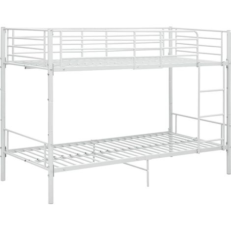 Maison Exclusive - Cama litera de metal blanca 90x200 cm