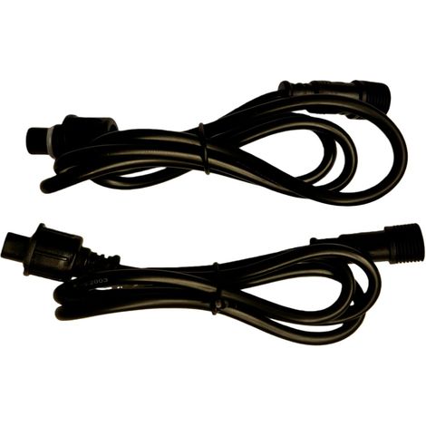 Verlängerungskabel, 20er-Pack, für LED-Einbaustrahler, IP67 wasserdicht, 1 m / 3,3 ft, 2-polig, mit Stecker und Buchse