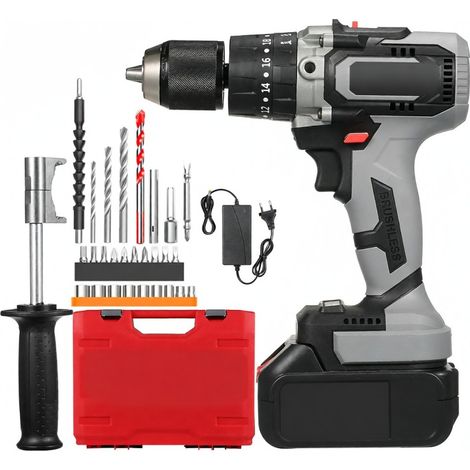 Beyamis Perceuse-visseuse 21V 200Nm – mandrin 1/2", 20+3 positions, 2150tr/min, coffret (1/5)