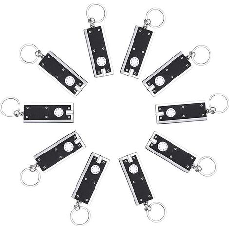 Lampe Porte-Clés - Lampe De Poche LED 45 Lm - Pour Camping Plein Air Securite Personnelle - Lot De 10 (1/5)