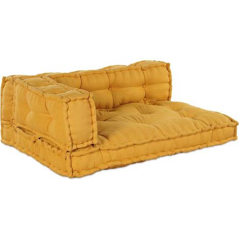 Cojín para Sofá Pallet Amarillo tela vidaXL