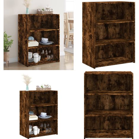 Sideboard Räuchereiche 70x41x93 cm Holzwerkstoff - Sideboard - Wohnzimmertisch - Holzmöbel - Regal - Aufbewahrung - Home & Living (1/5)
