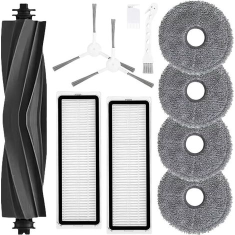 Kit d'Accessoires de Rechange Compatible Avec Dreame Bot L10 Prime/Pro - Aspirateur Robot, Brosse en Caoutchouc, Filtre HEPA, Brosse Latérale, Chiffon (1/4)