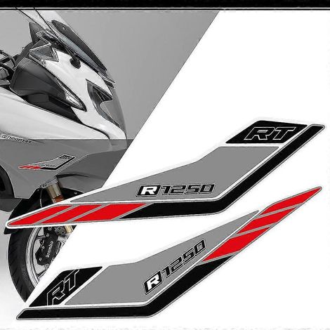 Autocollants R 1250 RT pour BMW R1250RT : protections latérales, valises, coffre, genoux, réservoir, emblème, logo R1250RT (noir) - Lot de 4 (1/5)