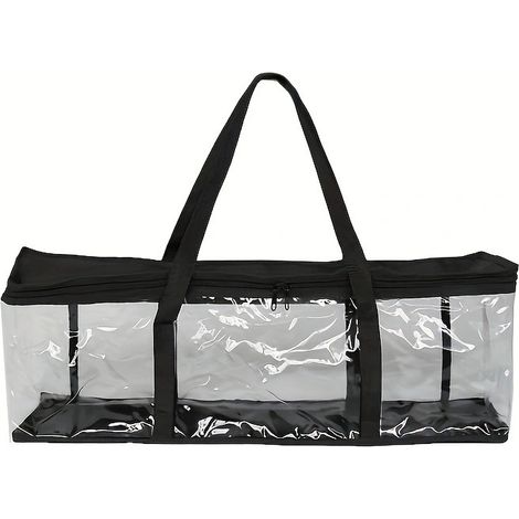 Sac de rangement transparent en PVC pour livres avec poignée (1/5)