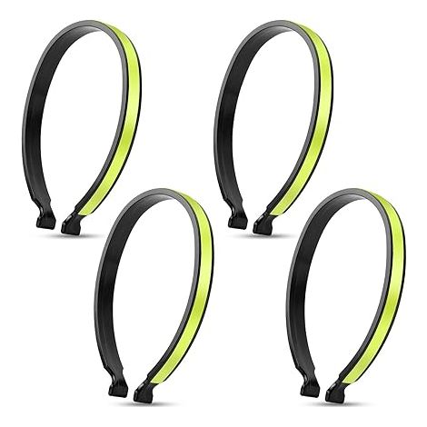 4 Pcs Pinces à Vélo Réfléchissantes, Clip de Pantalon Réfléchissant à Vélo, Universel ABS Sangle Cheville Reflechissante Velo, Clip De Pantalon Réfléchissant pour Vélo Unisexe