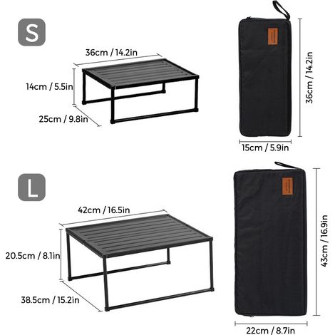 Table pliante portable et légère pour le camping, la randonnée, les barbecues et les pique-niques en plein air. Idéale pour la randonnée, les barbecues et les pique-niques. (1/2)