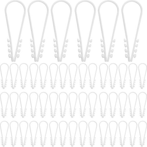 Lot de 100 Cheville à Enfoncer Chevilles Passe-Câble à Enfoncer Pour Câble Clips De Fil Matériel En Plastique Souple Longueur Pour Fixation Béton Brique Blanc (1/5)