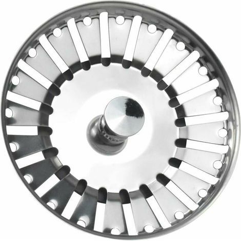 bouchon évier cuisine, Filtre à évier de Cuisine en acier inoxydable, bouchon de panier en acier inoxydable, filtre évier pour bonde évier cuisine (diamètre 84mm) (1/5)