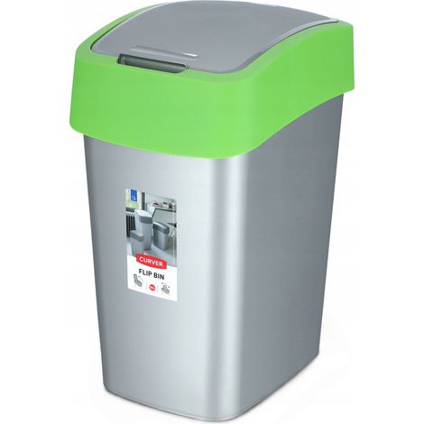 Curver Flip Bin 50L Abfallbehälter, grün