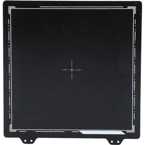 Federstahlblech, schwarz, doppelseitig PEI-pulverbeschichtet, für Prusa Anet CR-20, 220 x 220 mm