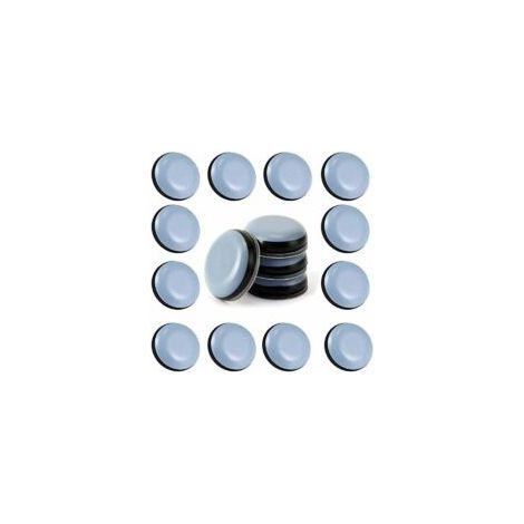24 deslizadores de teflón para muebles de 25 mm (redondos) - Deslizadores de PTFE autoadhesivos para sillas, sofás, escritorios y mesas - Crezuo (1/4)