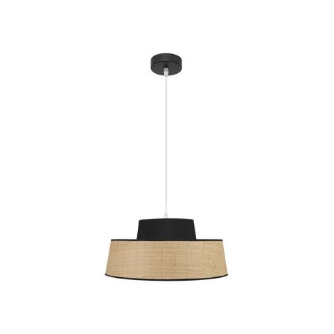 FABRILAMP Colgante 1xE27 modelo Jia Natural/negro Regulable