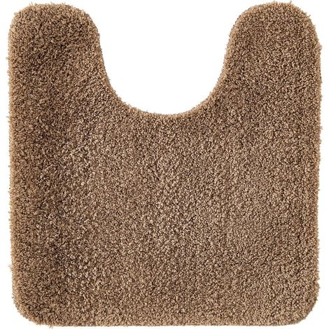 Tapis de Toilette Antidérapant Tapis Marron 45x45cm (1/5)