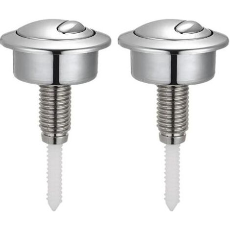 Lot de 2 boutons poussoirs à double chasse d'eau pour réservoir de toilettes Siamp pour Optima 49 Bouton poussoir à double chasse d'eau pour Twyford Vitra (1/5)