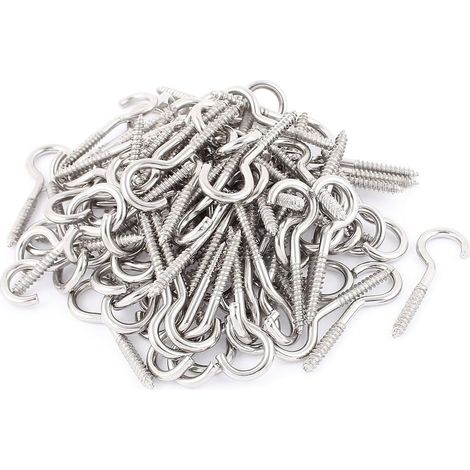 100 pièces 4mm Ø Gewinde Edelstahl Schraube Auge Haken
