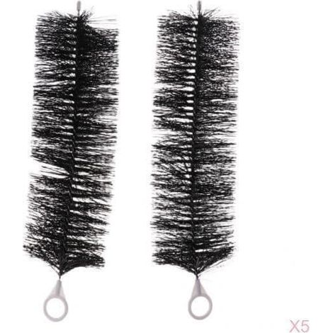 (Noir) 10 brosses de filtration pour écumeur de bassin de jardin (1/4)
