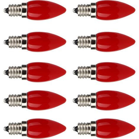 Lot de 10 mini ampoules LED E12 1,5 W AC110 V pour lustre, plafonnier ou applique murale. (1/5)