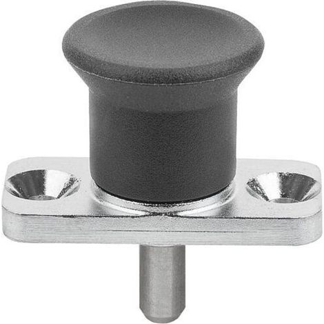 KIPP Arretierbolzen Mini mit Anschraubflansch D=8 S=10 L4=16 A=38 Form A (1/3)